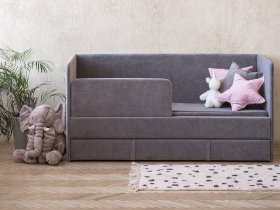 Диван-кровать Happy (темно-серый) в Кыштовке - kyshtovka.mebel-nsk.ru | фото
