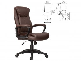 Кресло офисное BRABIX Enter EX-511, коричневое в Кыштовке - kyshtovka.mebel-nsk.ru | фото