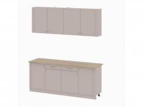 Кухонный гарнитур 2,0м Одетта (меланж/дуб сонома) в Кыштовке - kyshtovka.mebel-nsk.ru | фото