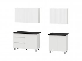 Кухонный гарнитур Эккервуд (2,0м) (SAFE) (белый) в Кыштовке - kyshtovka.mebel-nsk.ru | фото