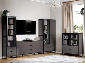Модульная гостиная Нора (металл бруклин/графит) в Кыштовке - kyshtovka.mebel-nsk.ru | фото