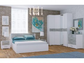 Модульная спальня Бьянка (белый/бетон) в Кыштовке - kyshtovka.mebel-nsk.ru | фото