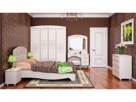 Модульная спальня Каролина в Кыштовке - kyshtovka.mebel-nsk.ru | фото