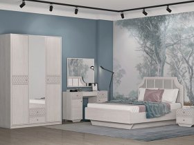 Модульная спальня Лоренцо в Кыштовке - kyshtovka.mebel-nsk.ru | фото