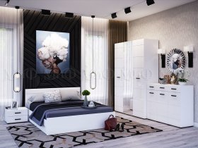 Модульная спальня Нэнси NEW в Кыштовке - kyshtovka.mebel-nsk.ru | фото