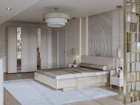 Модульная спальня Одетта (дуб эндгрей/меланж) в Кыштовке - kyshtovka.mebel-nsk.ru | фото