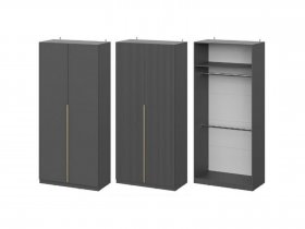 Шкаф ШК-100 Эккервуд (графит) в Кыштовке - kyshtovka.mebel-nsk.ru | фото