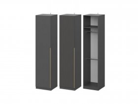 Шкаф ШК-50 Эккервуд (графит) в Кыштовке - kyshtovka.mebel-nsk.ru | фото
