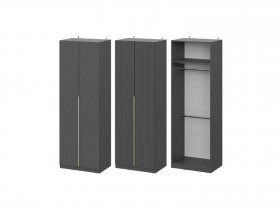 Шкаф ШК-75 Эккервуд (графит) в Кыштовке - kyshtovka.mebel-nsk.ru | фото