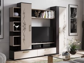 Стенка «Дакота» (венге/дуб молочный) в Кыштовке - kyshtovka.mebel-nsk.ru | фото
