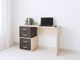 Стол письменный Сити-2 (венге/дуб молочный) в Кыштовке - kyshtovka.mebel-nsk.ru | фото