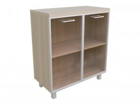 Тумба 2 двери со стеклом (бронза) Президент-ПРО Пр502 в Кыштовке - kyshtovka.mebel-nsk.ru | фото