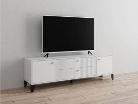 Тумба под ТВ Парус-10 (белый/белый снег) в Кыштовке - kyshtovka.mebel-nsk.ru | фото