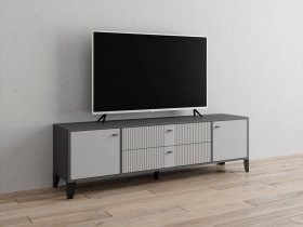 Тумба под ТВ Парус-10 (графит/светло-серый) в Кыштовке - kyshtovka.mebel-nsk.ru | фото